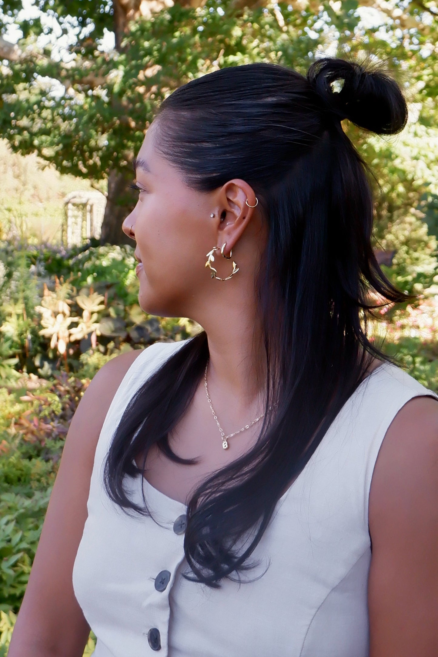 Camella Olive Leaf earrings