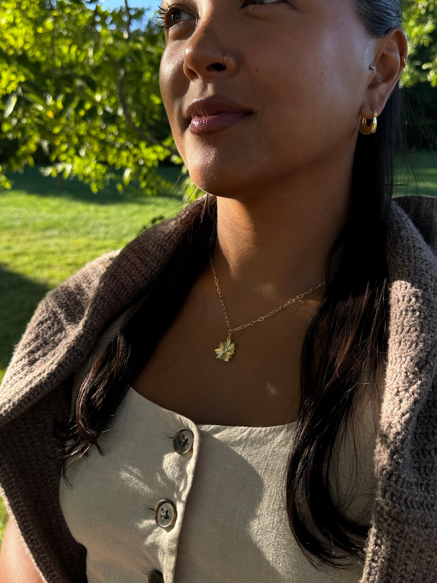 Zoya sunburst necklace