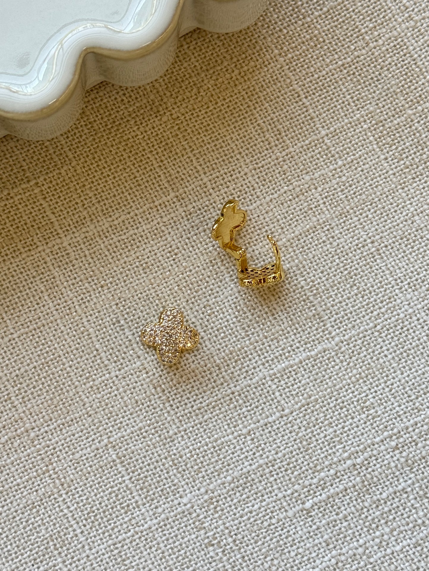 Celeste sparkle huggie earrings