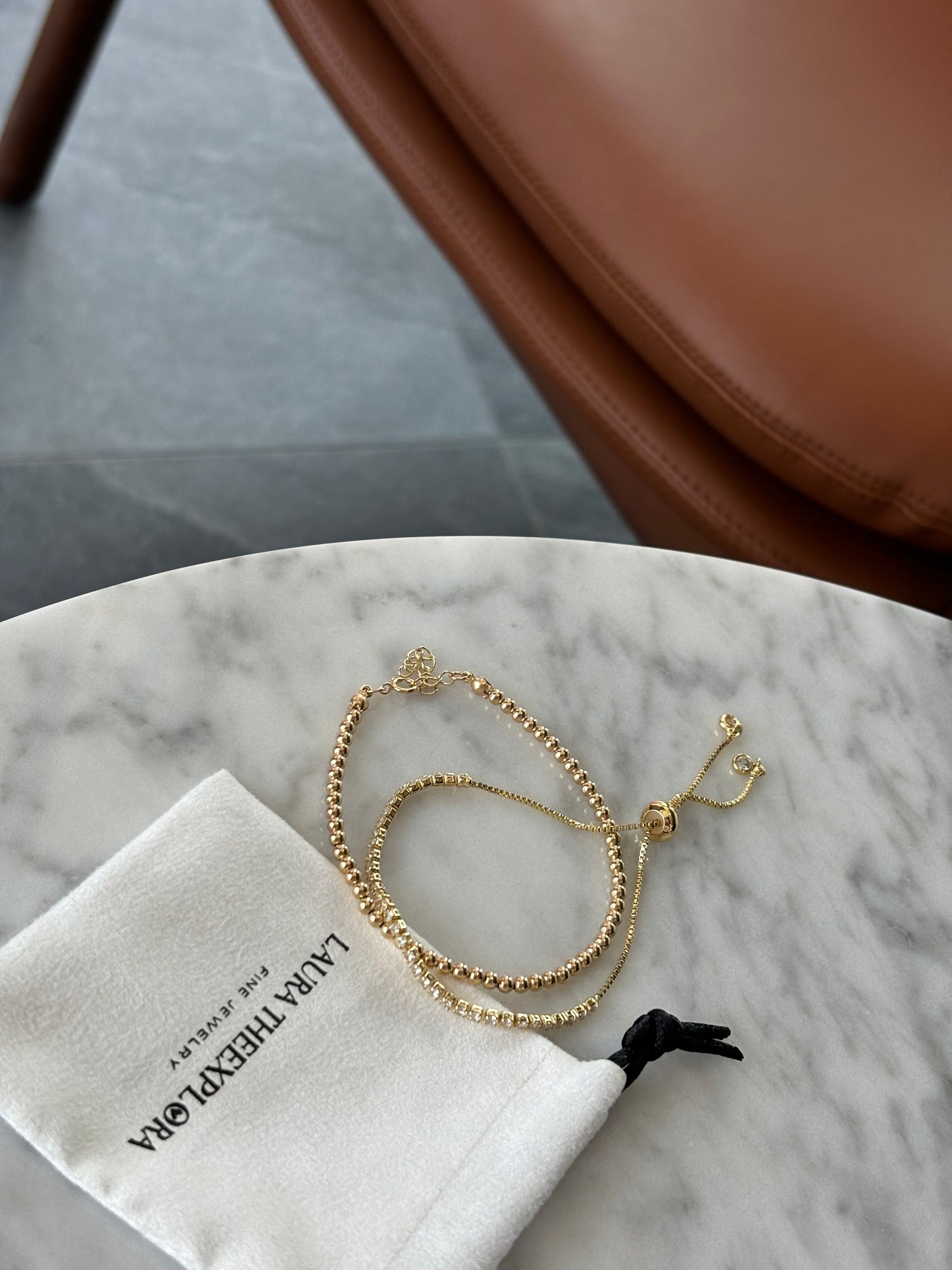 Lucia gold-filled beaded bracelet