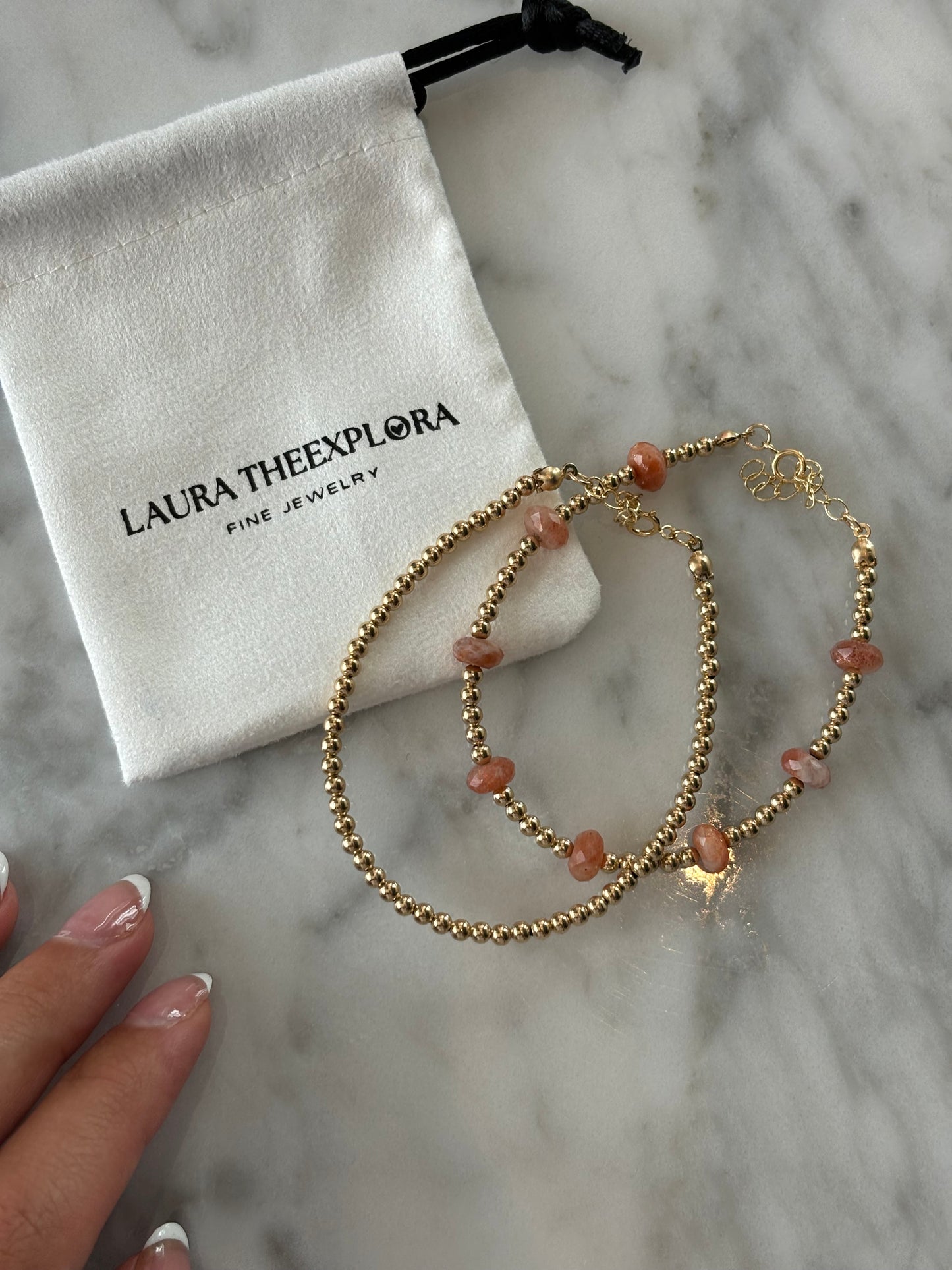 Lucia gold-filled beaded bracelet