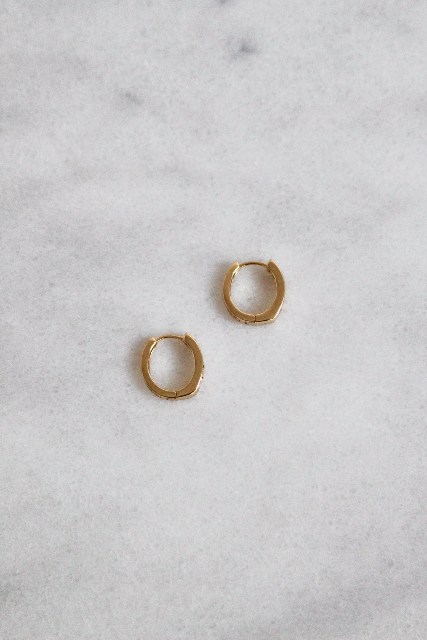 Sparkle pastel hoop earrings