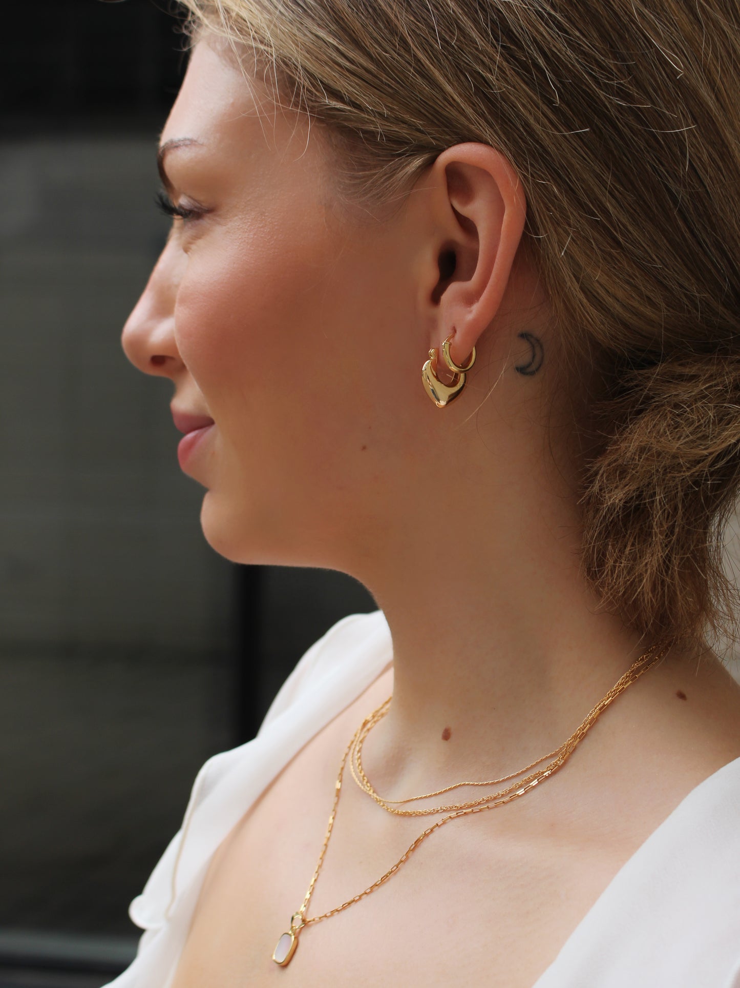 Puff heart earrings