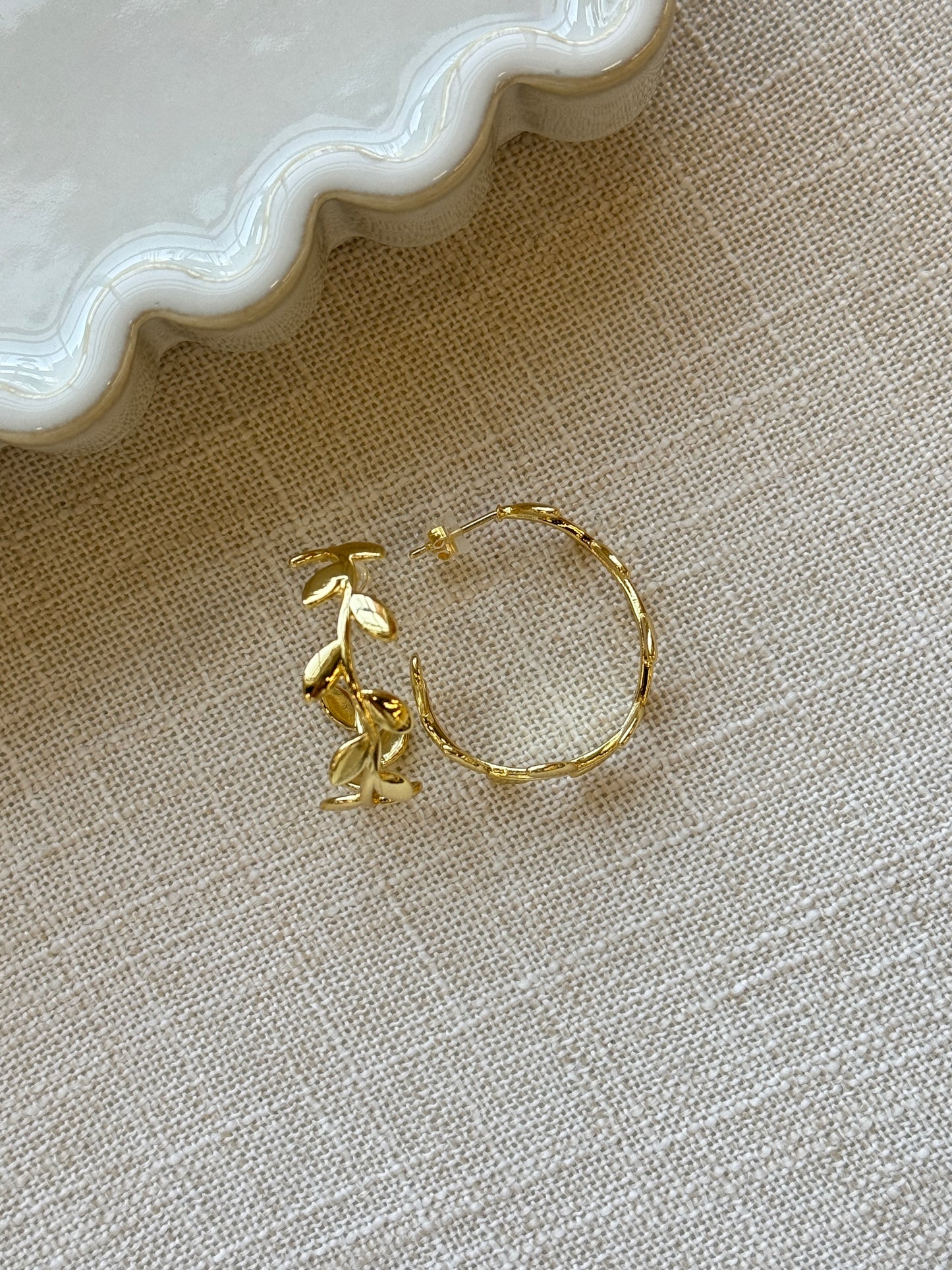 Camella Olive Leaf earrings