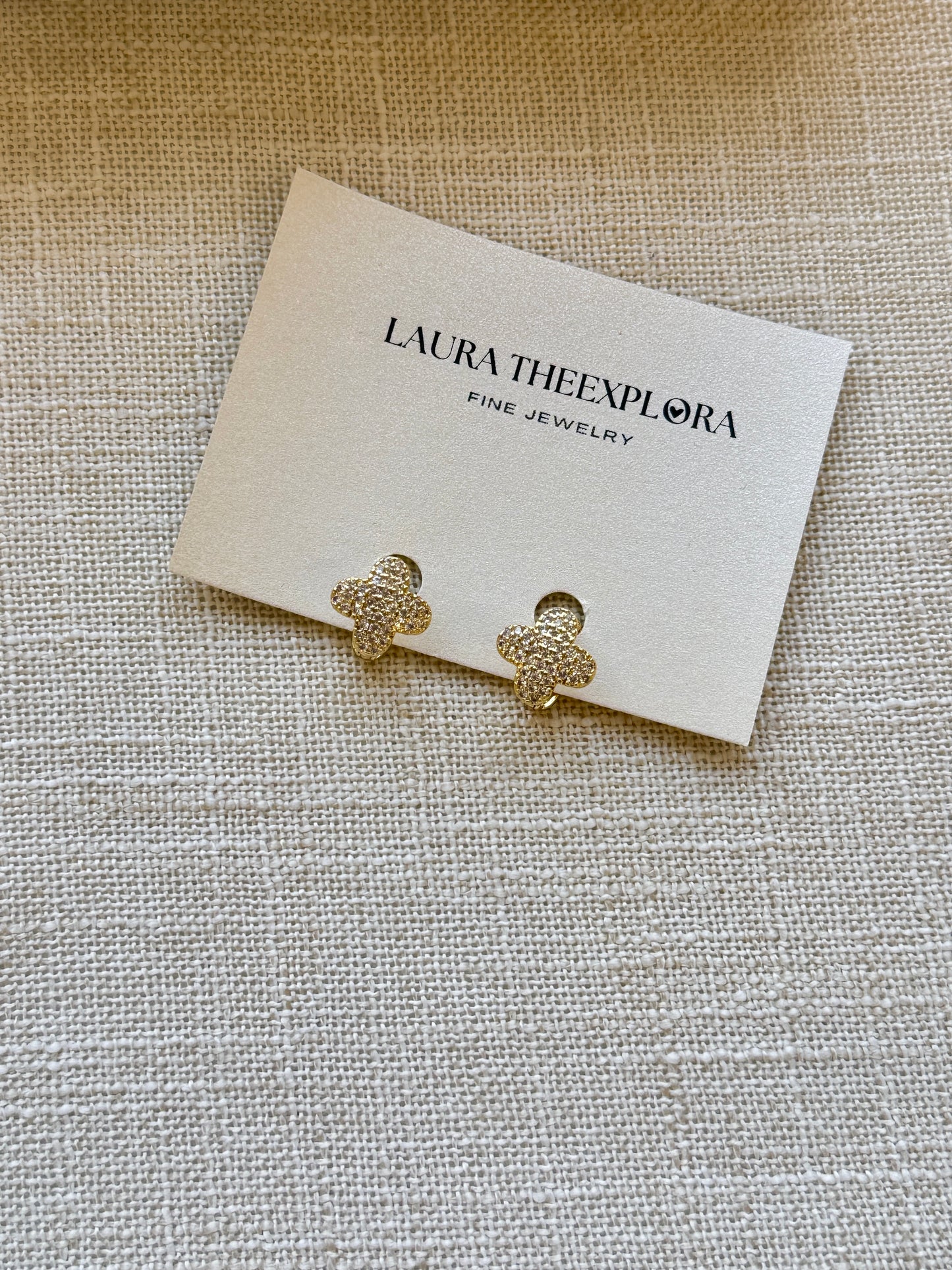 Celeste sparkle huggie earrings