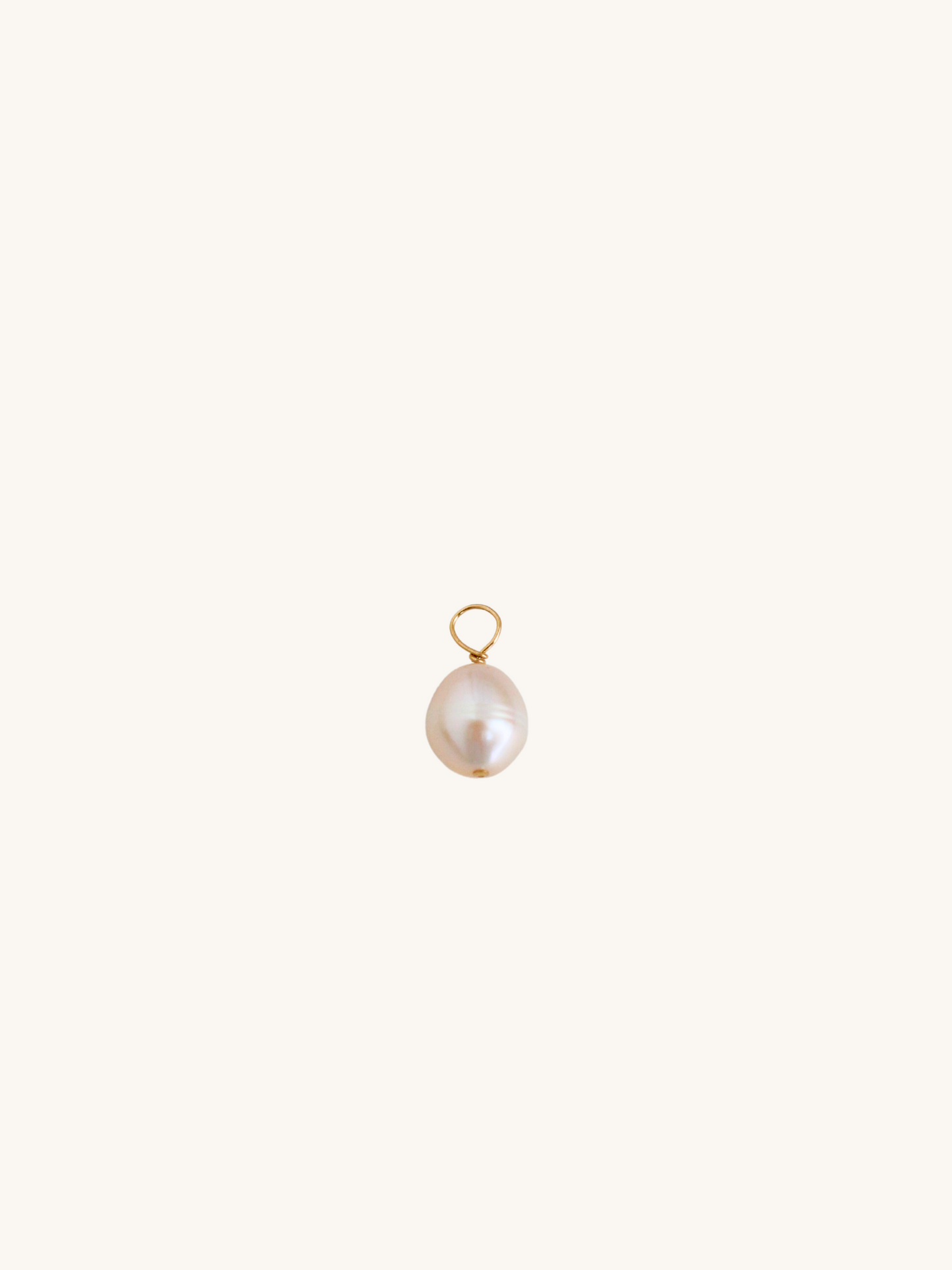 Pearl hoop charm | White pearl