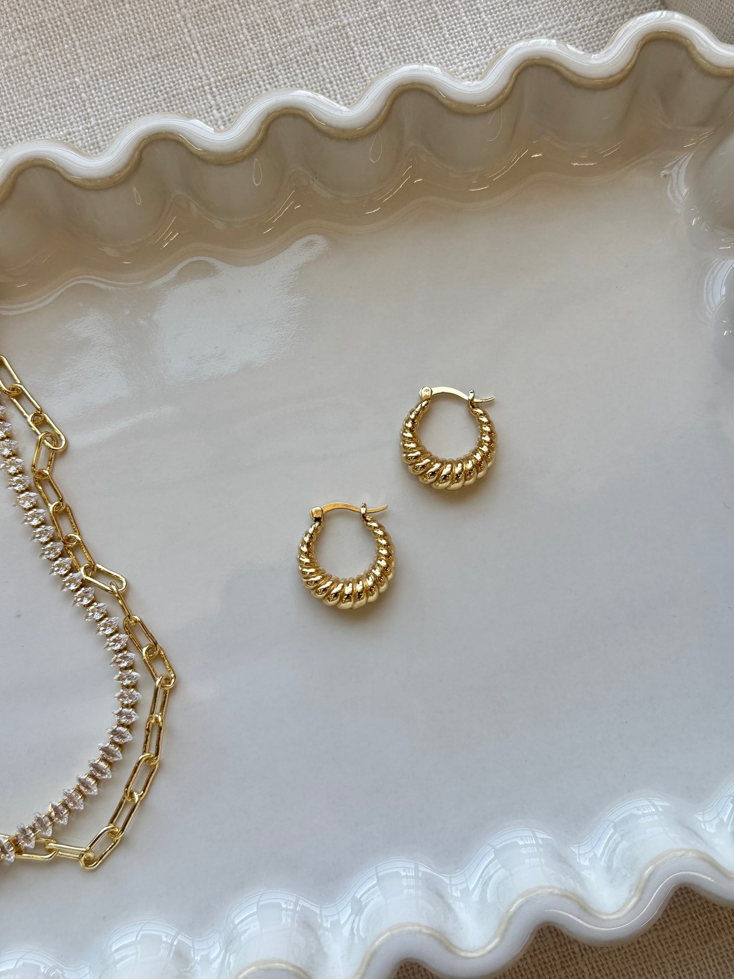 Classic French croissant earrings