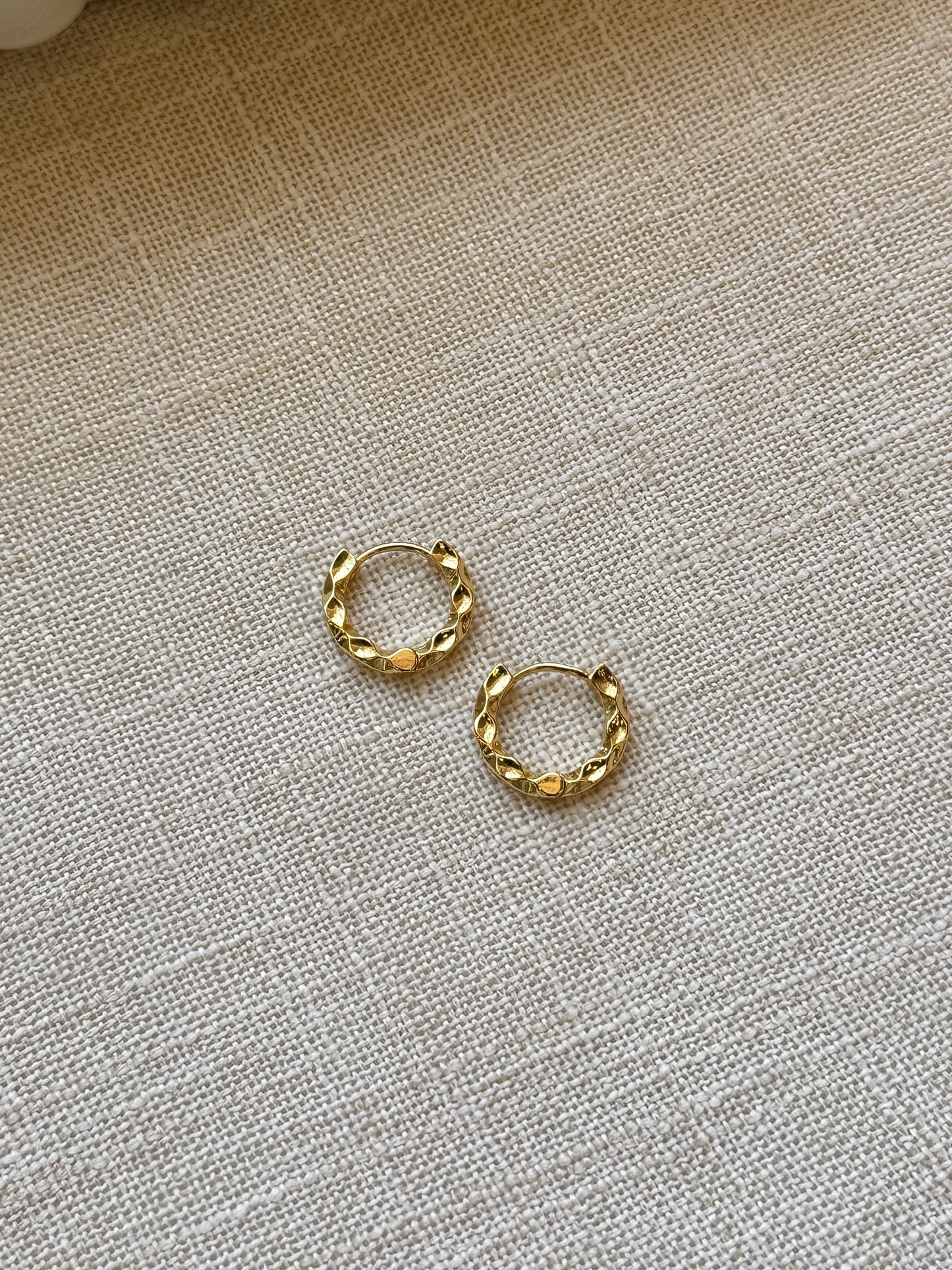 Guilia textured hoop earrings