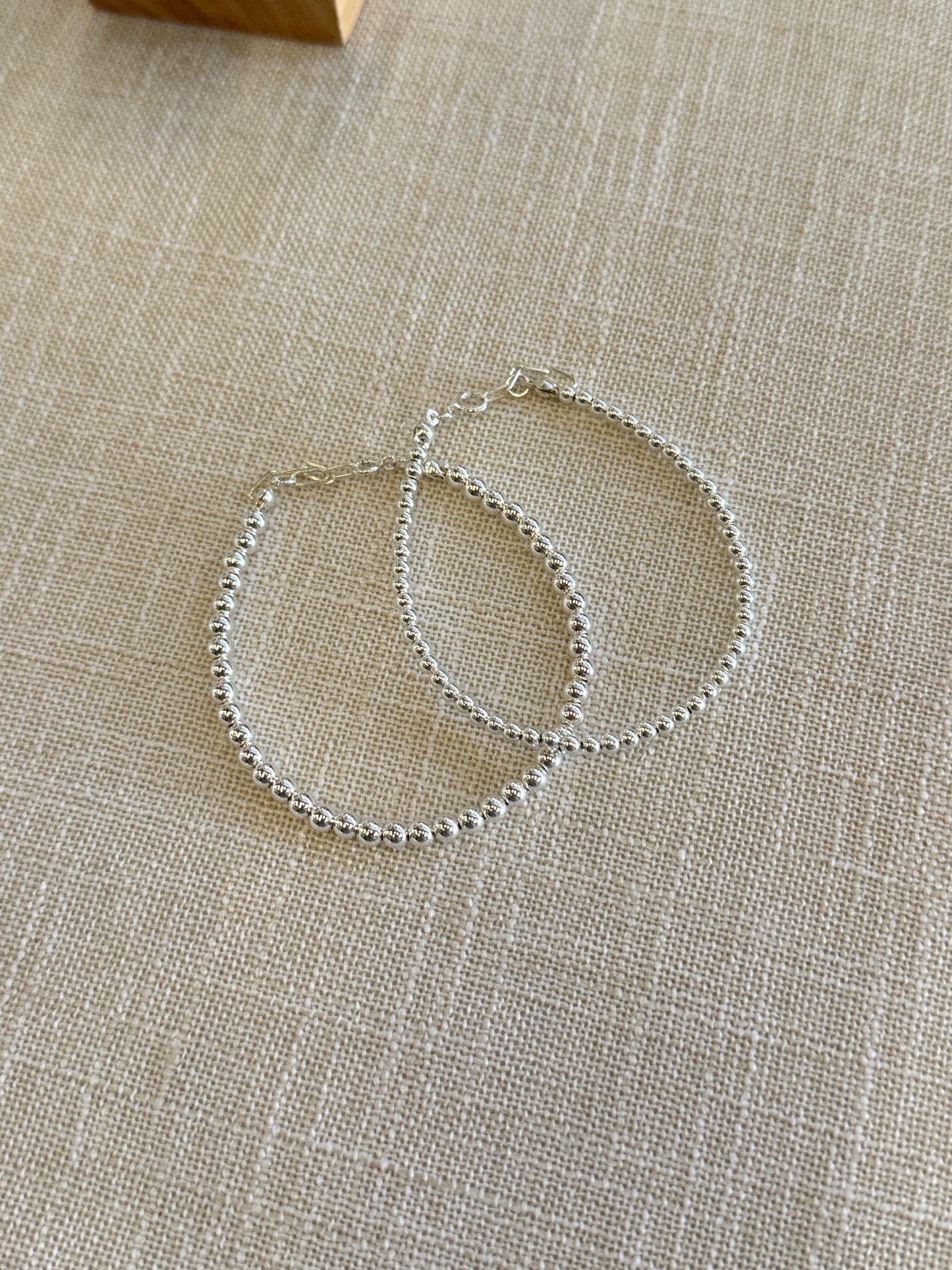Lucia silver beaded bracelet