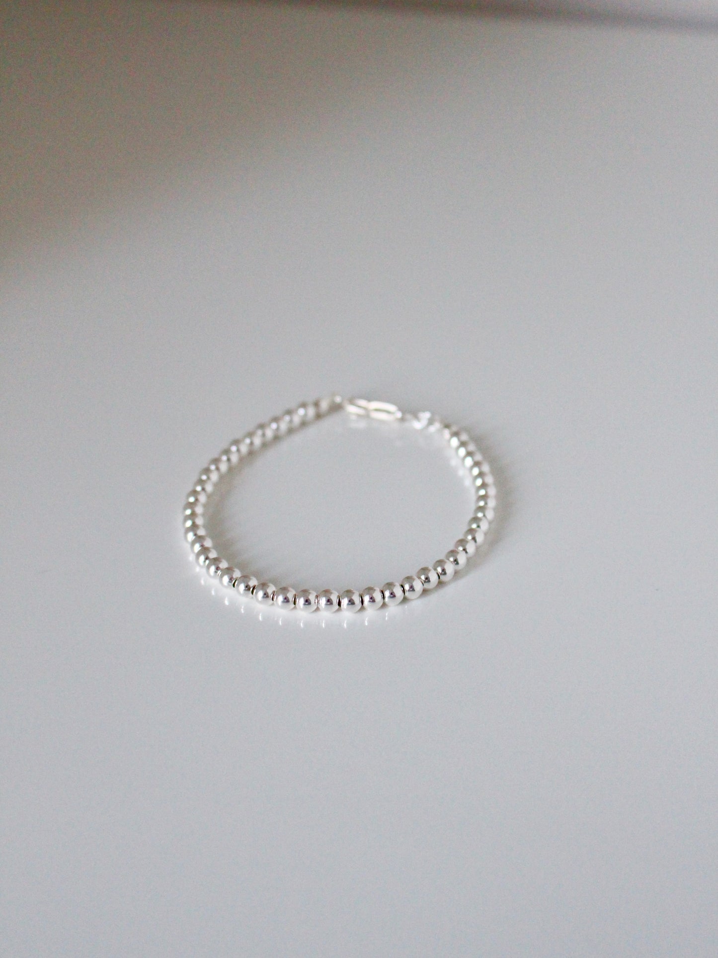 Lucia silver beaded bracelet