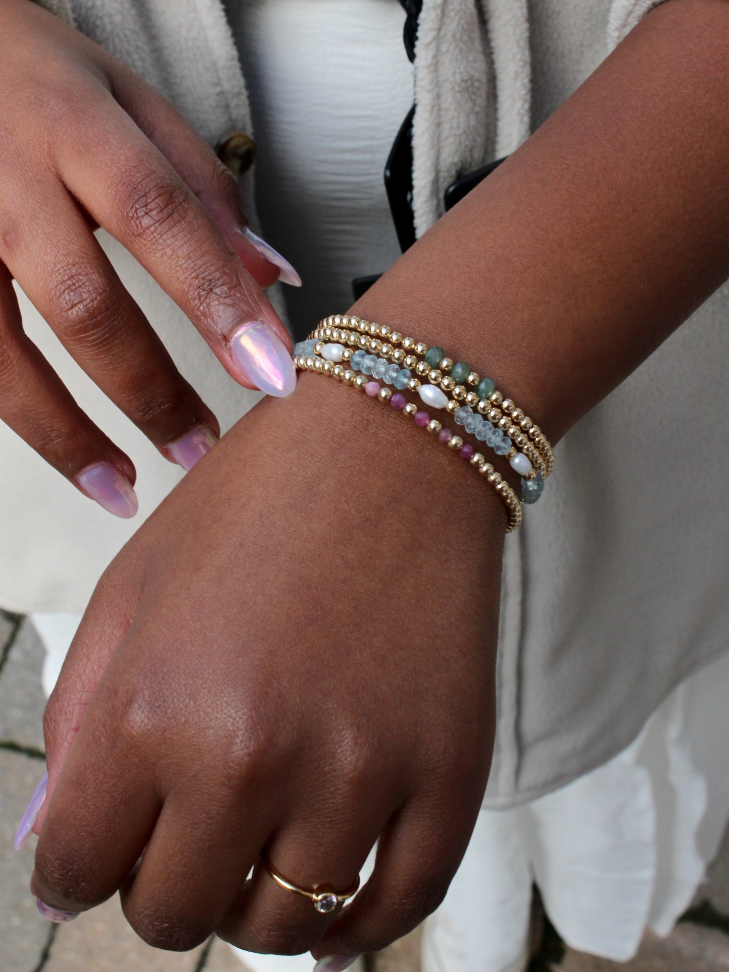 Lucia gold-filled beaded bracelet