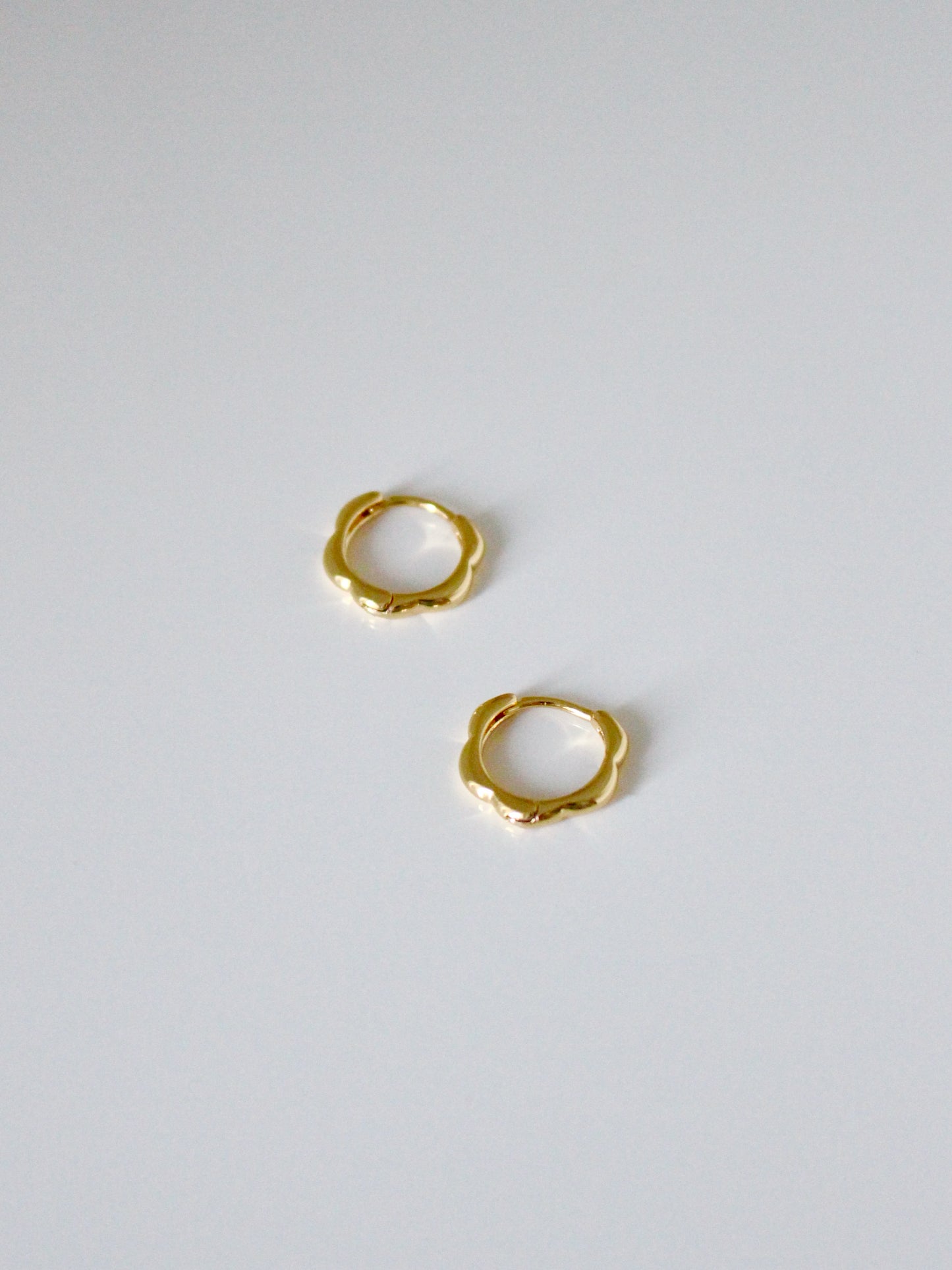 Spring flower hoop earrings