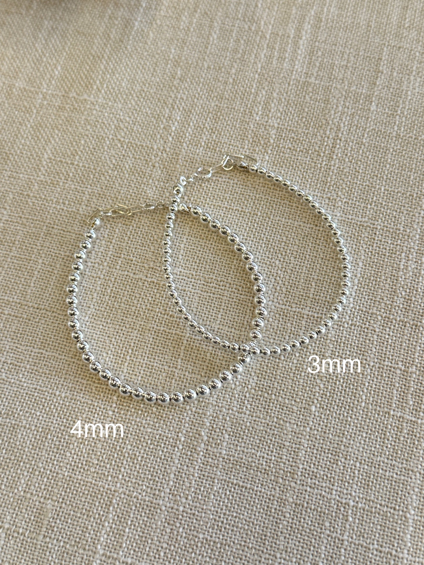 Lucia silver beaded bracelet