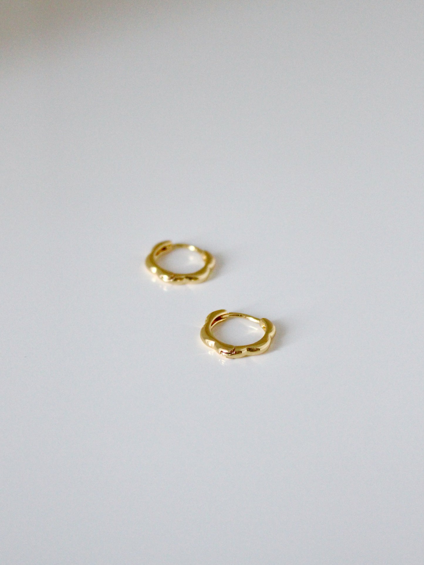 Spring flower hoop earrings