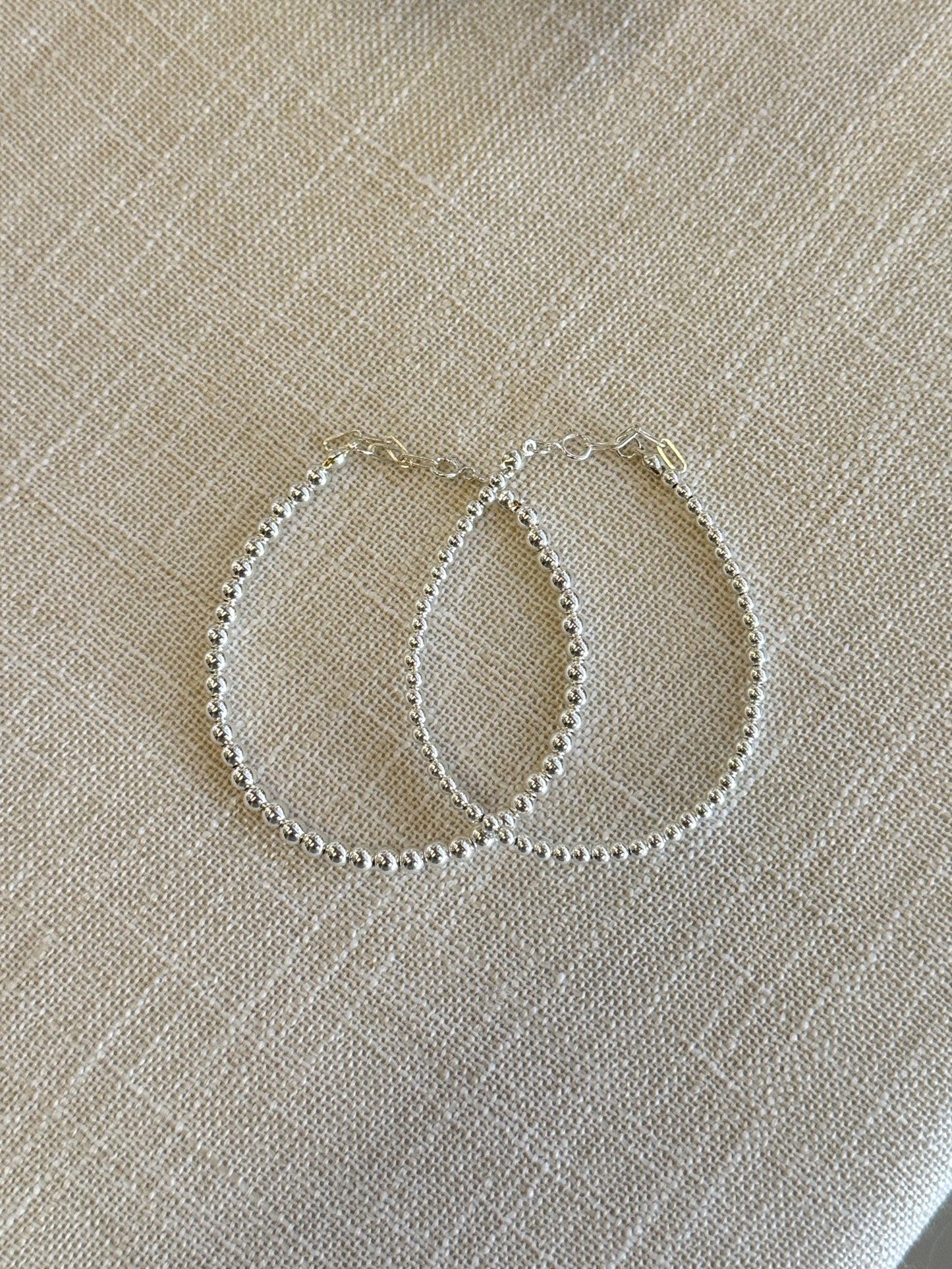 Lucia silver beaded bracelet