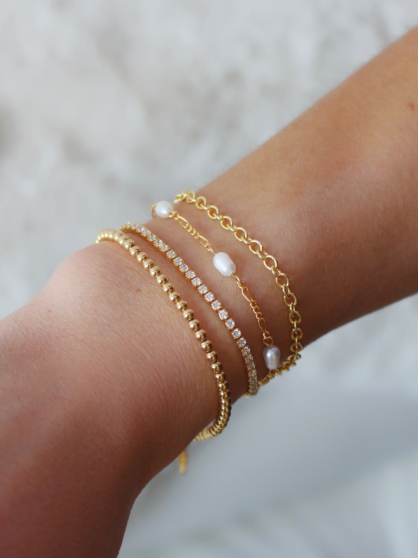 Lucia good-filled beaded bracelet