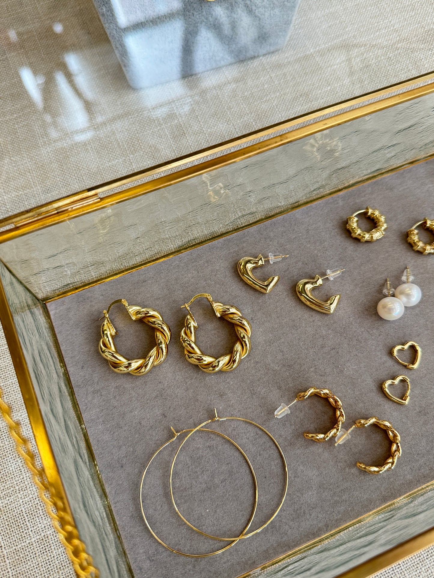 French croissant earrings