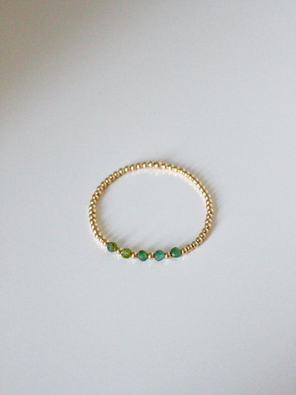 Samantha gold-filled beaded bracelet (Multiple styles)