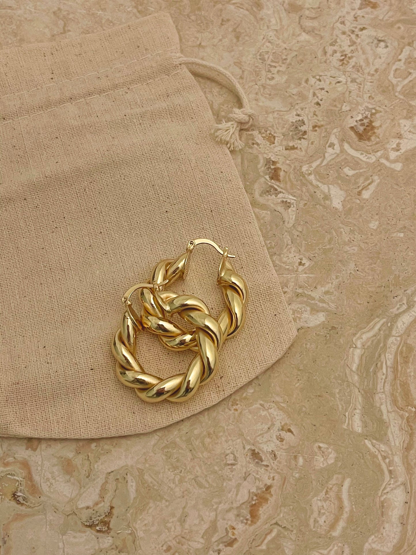 French croissant earrings