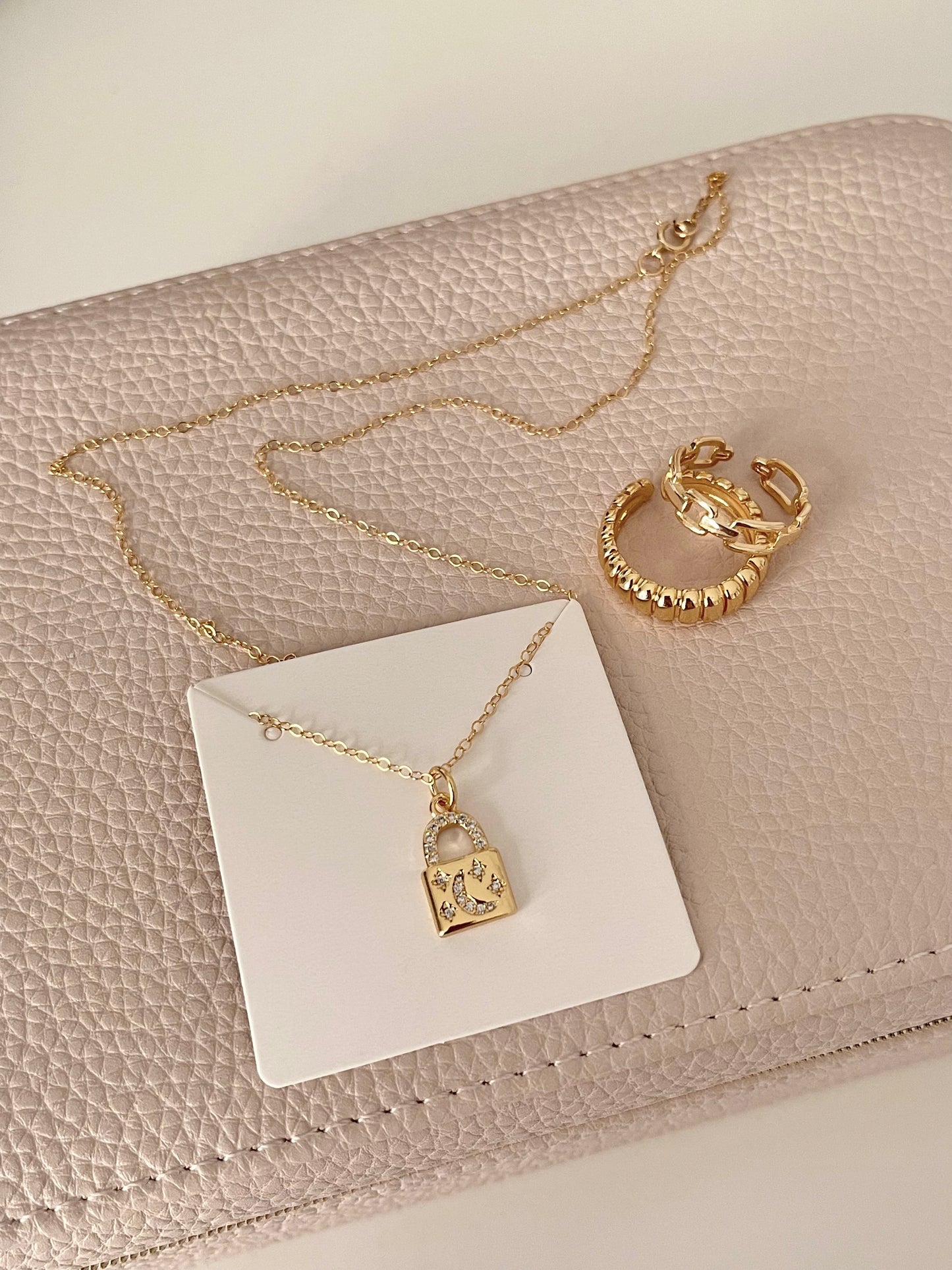 Dainty gold-filled locket necklace