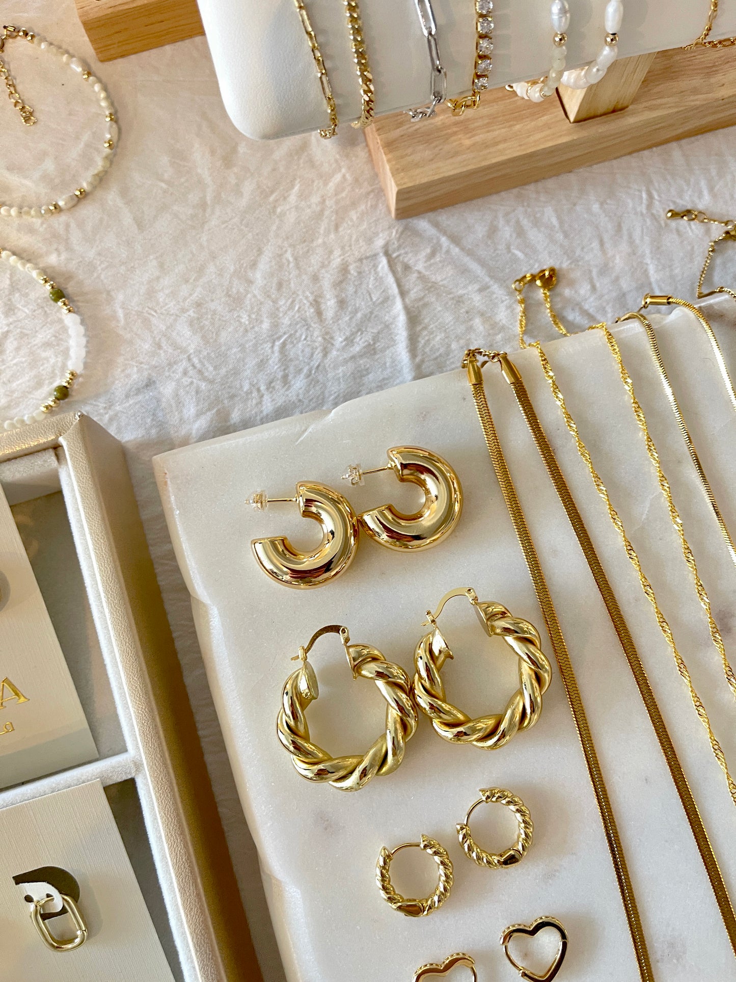 French croissant earrings