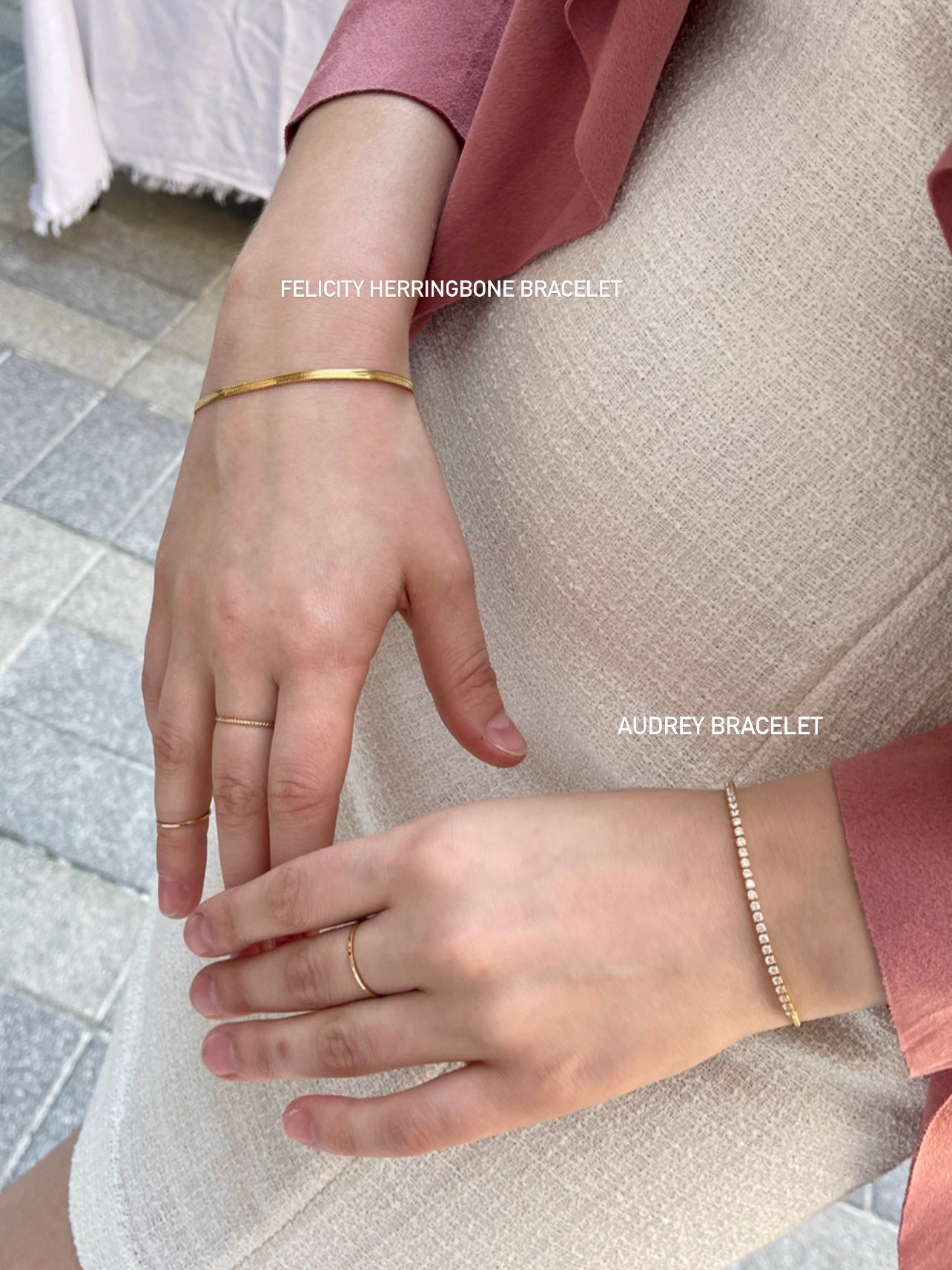 Felicity herringbone bracelet