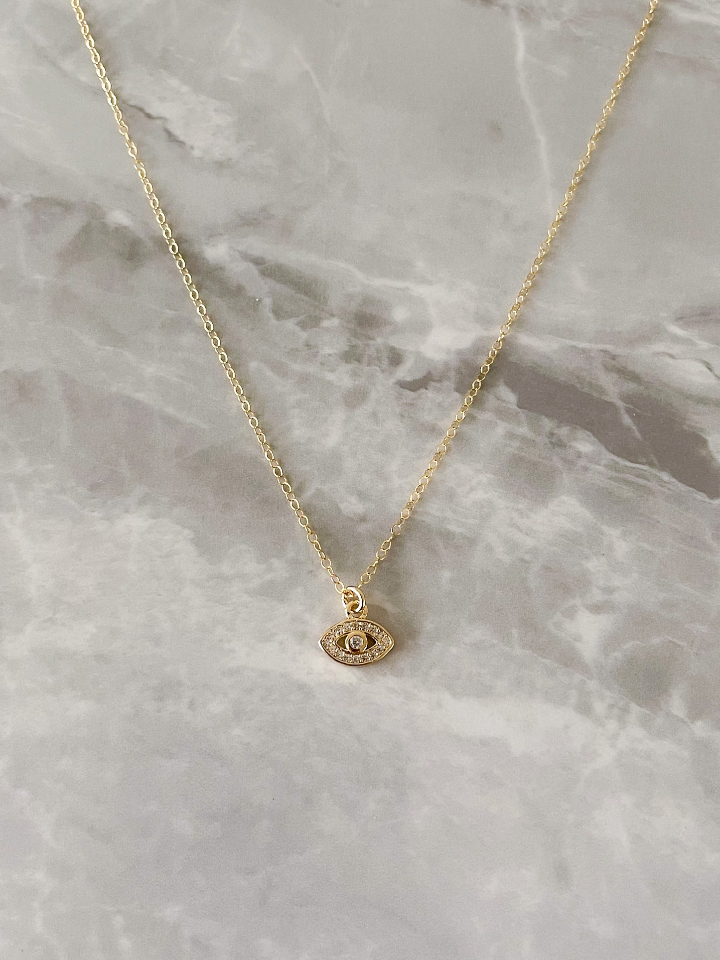Dainty Evil Eye necklace