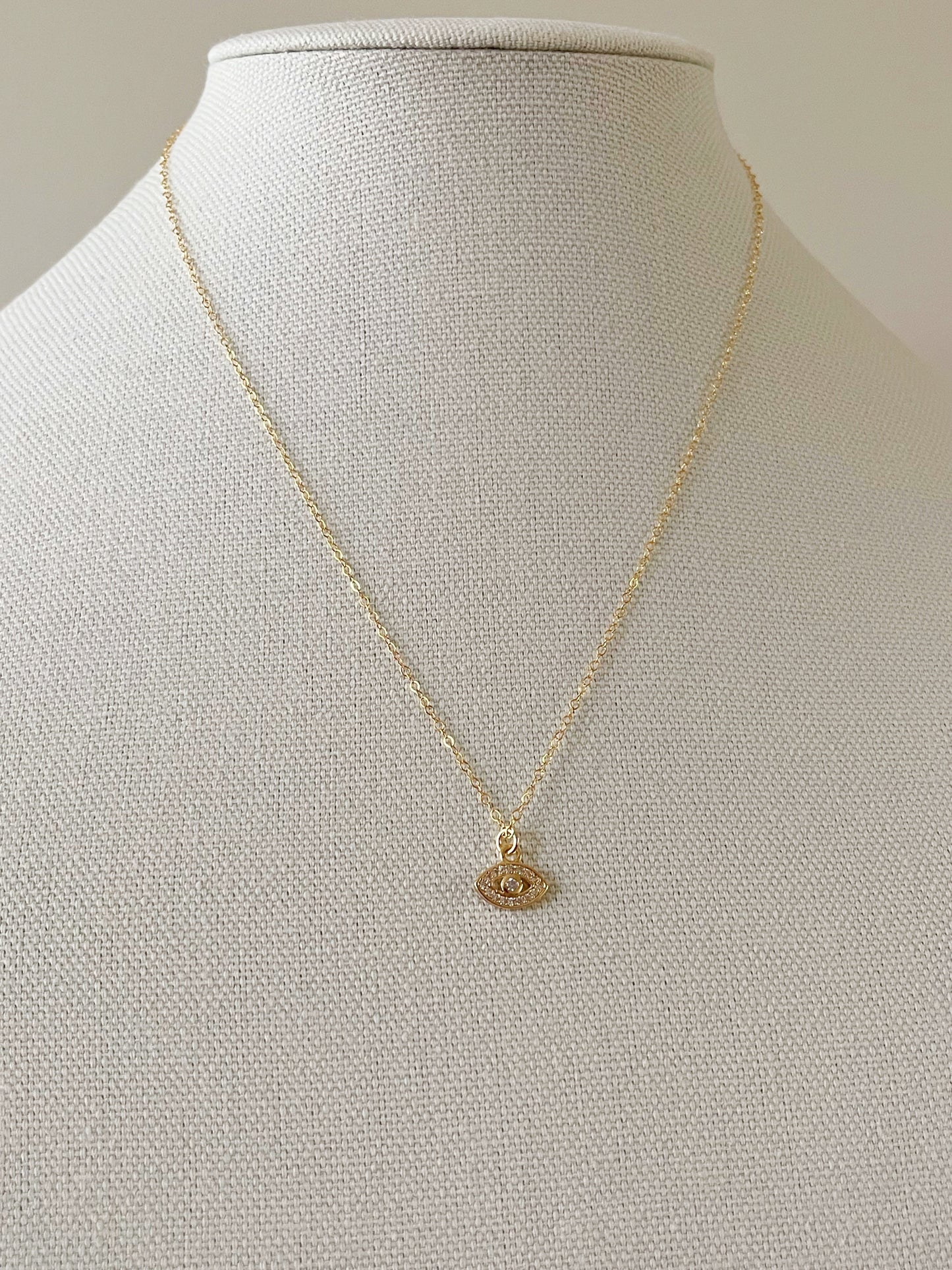 Dainty Evil Eye necklace