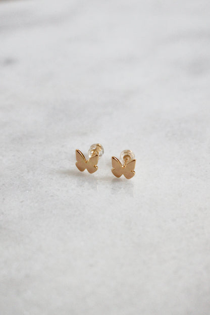 Simple butterfly stud earrings