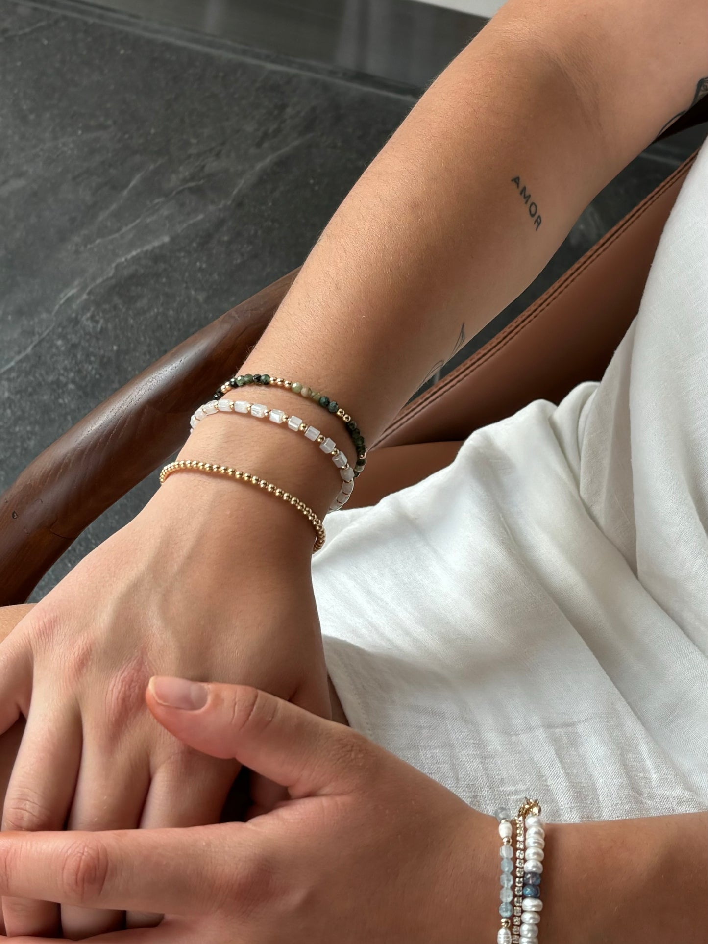 Lucia gold-filled beaded bracelet