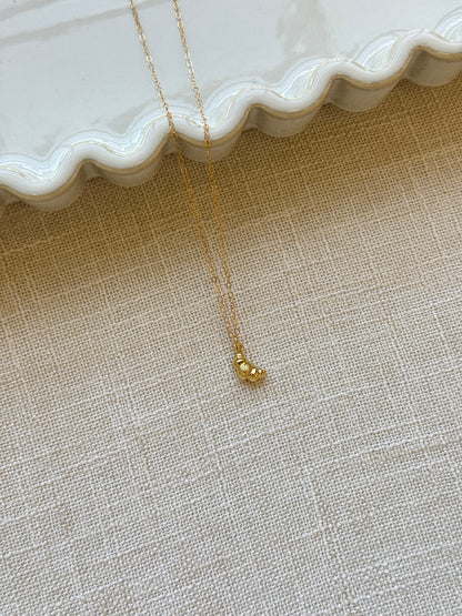 Mini french croissant necklace