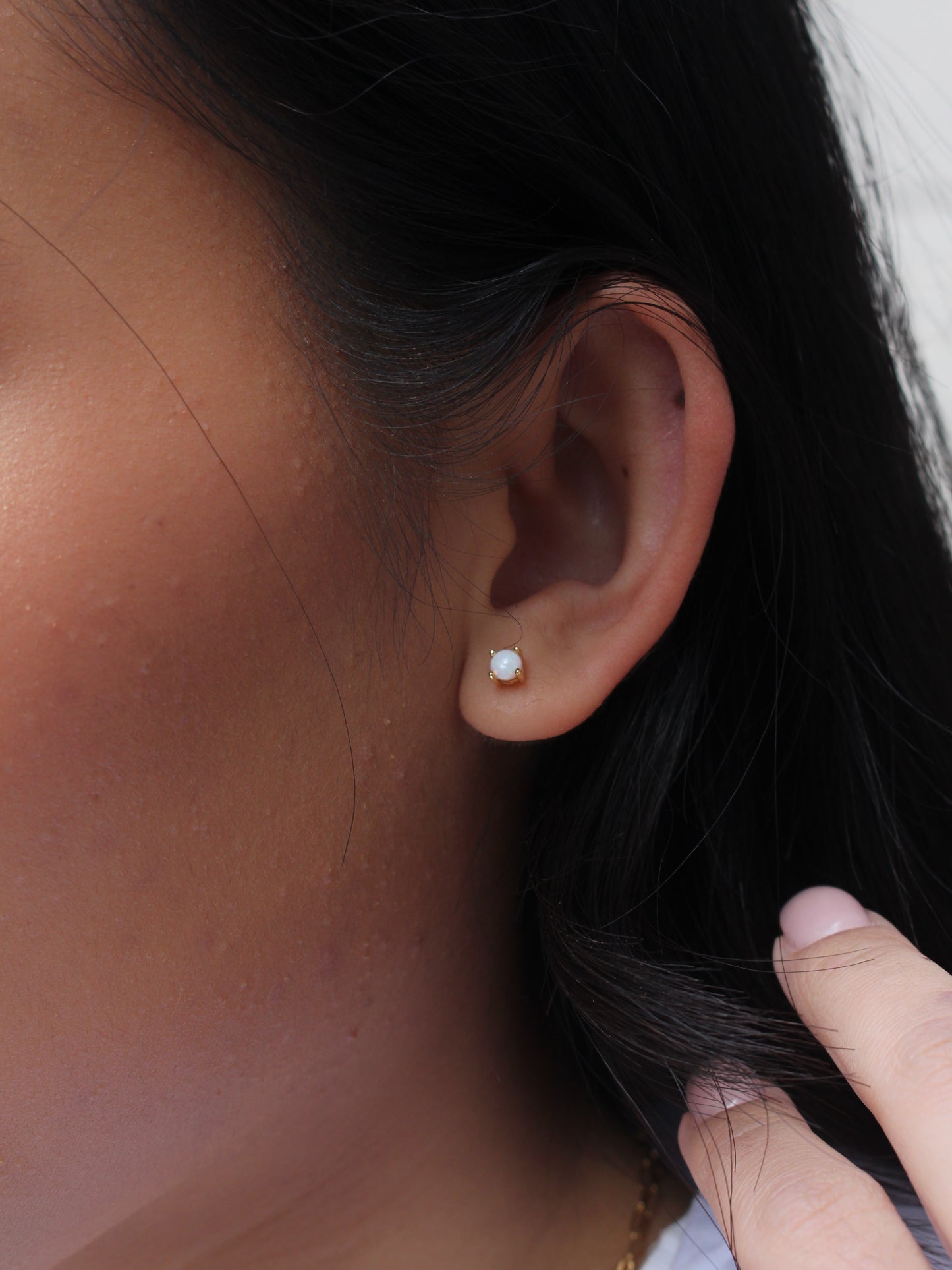 Opal stud earrings