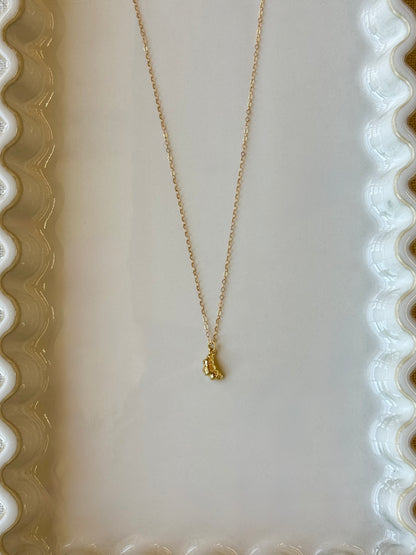 Mini french croissant necklace