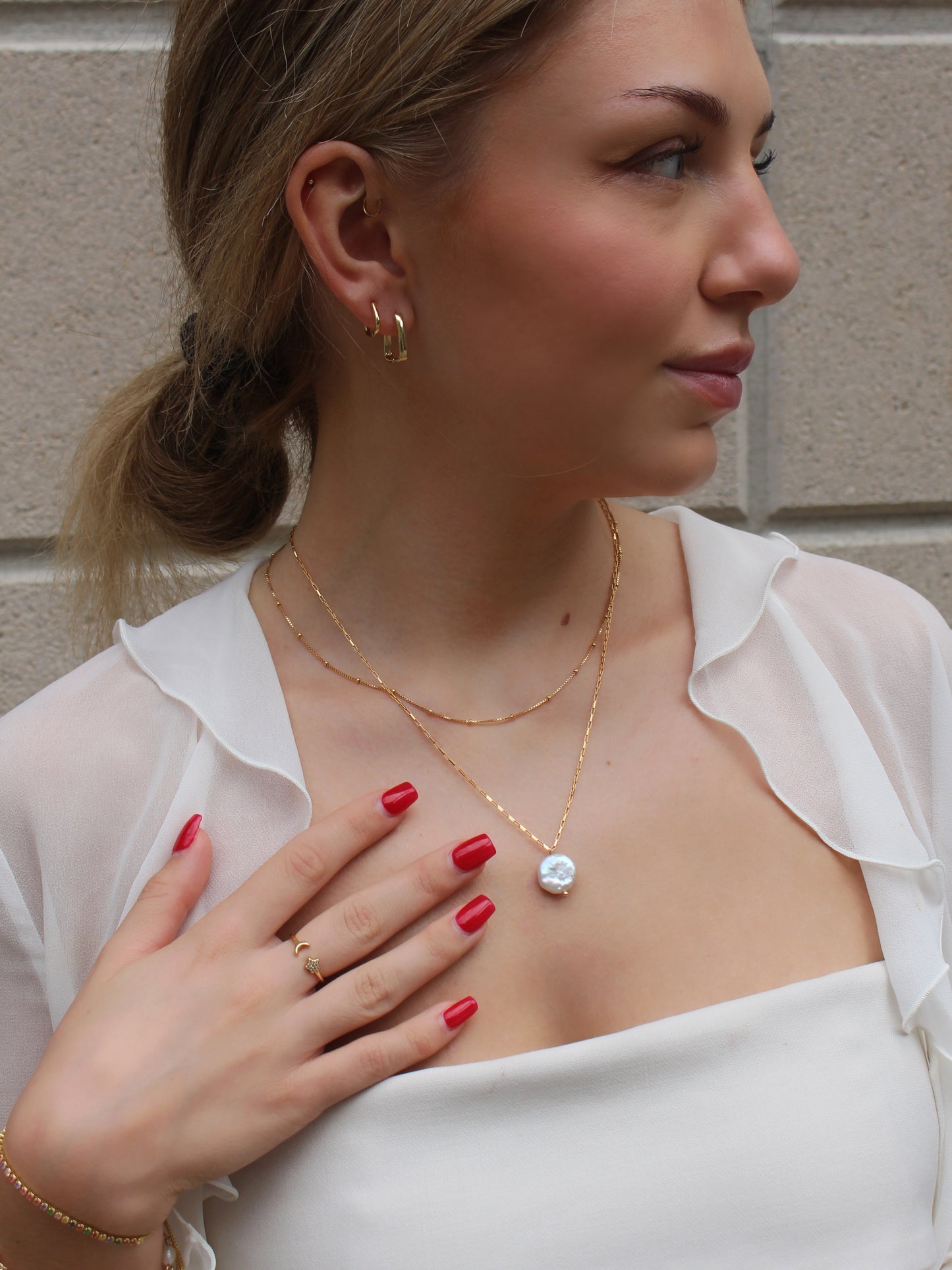Natural pearl Lara necklace