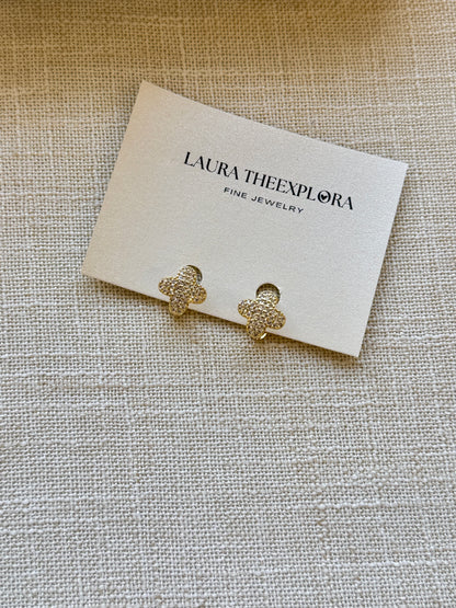 Celeste sparkle huggie earrings