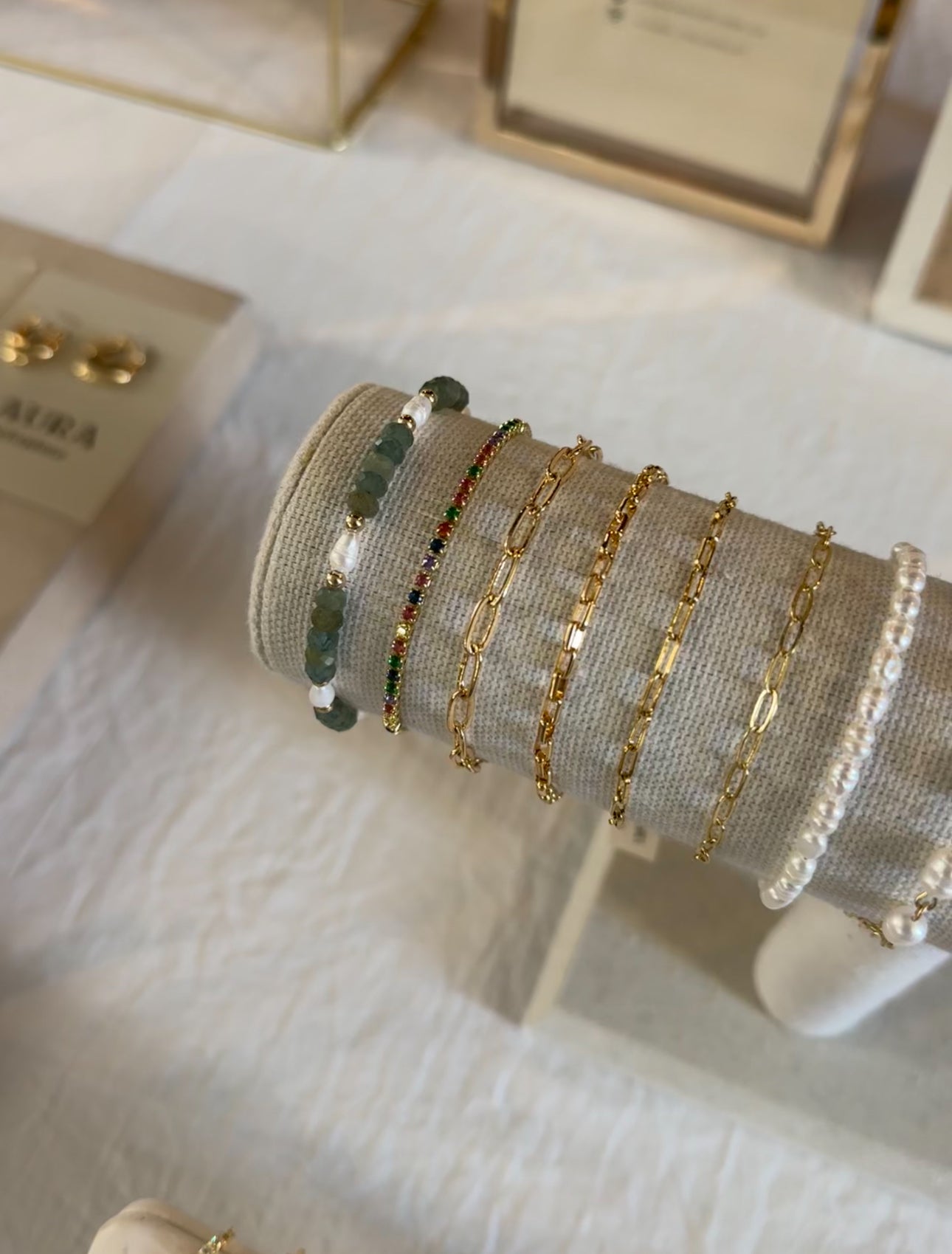 Liora green gemstone bracelet