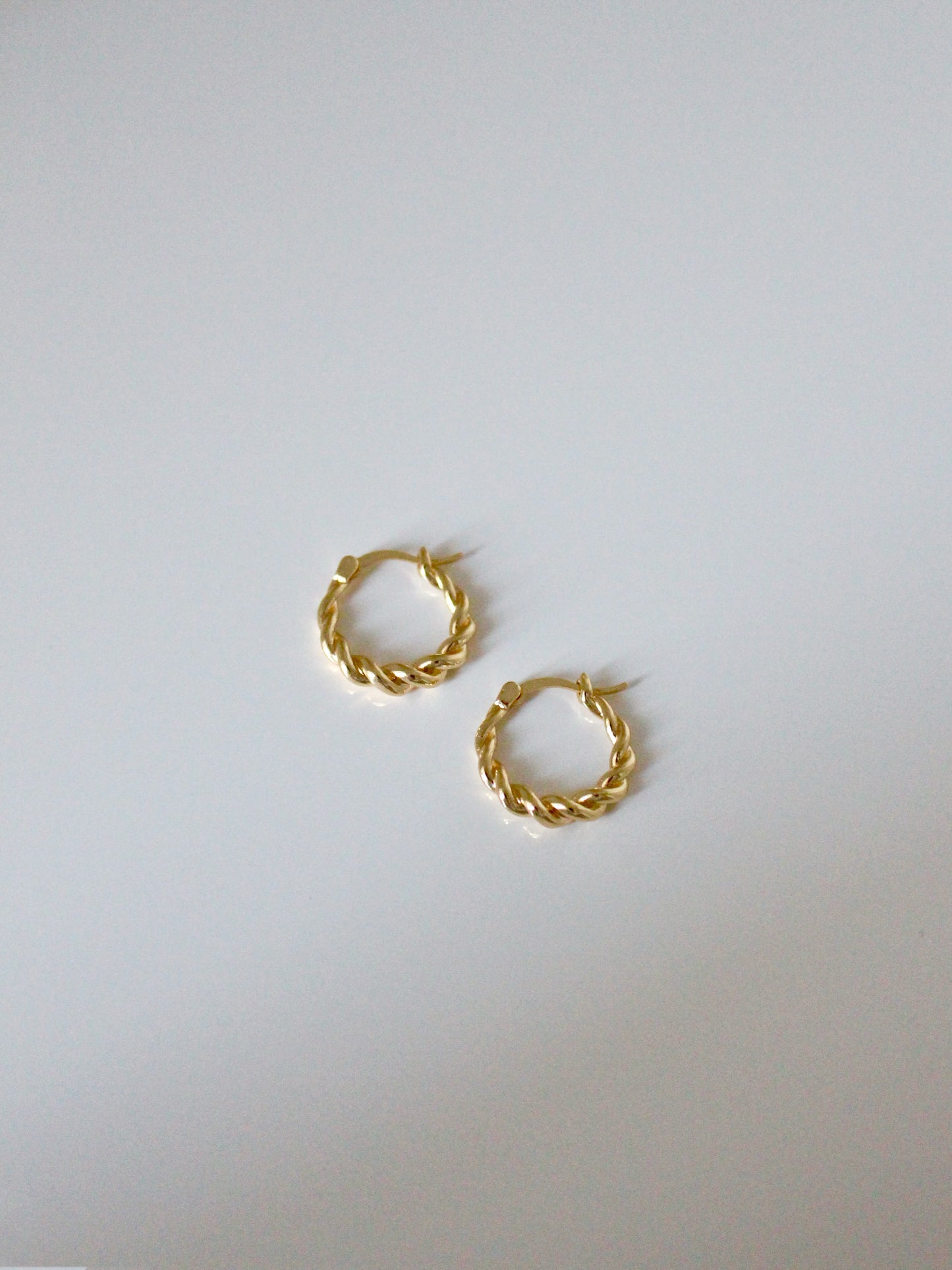 Twisted rope hoop earrings