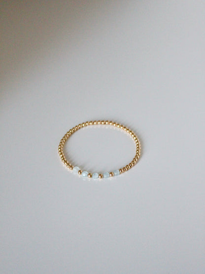 Samantha gold-filled beaded bracelet (Multiple styles)