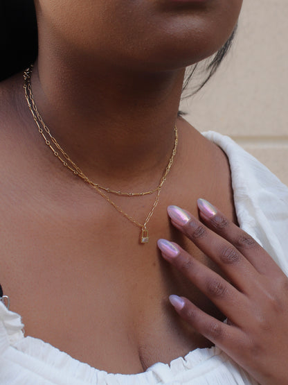 Gemma locket necklace