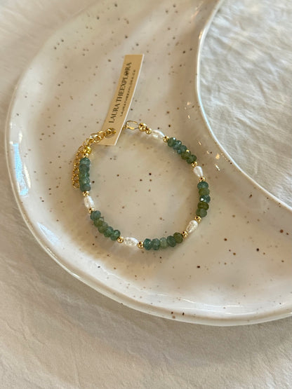 Liora green gemstone bracelet