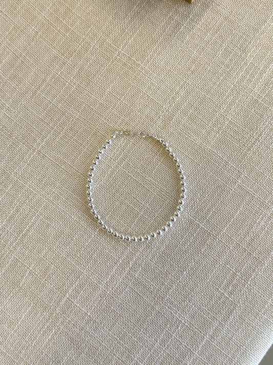 Lucia silver beaded bracelet