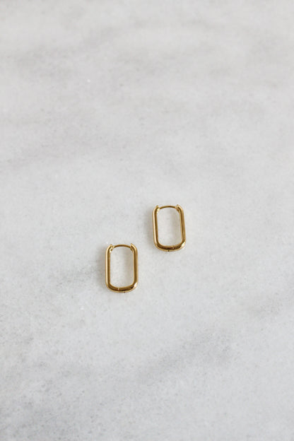 Mireya square hoop earrings