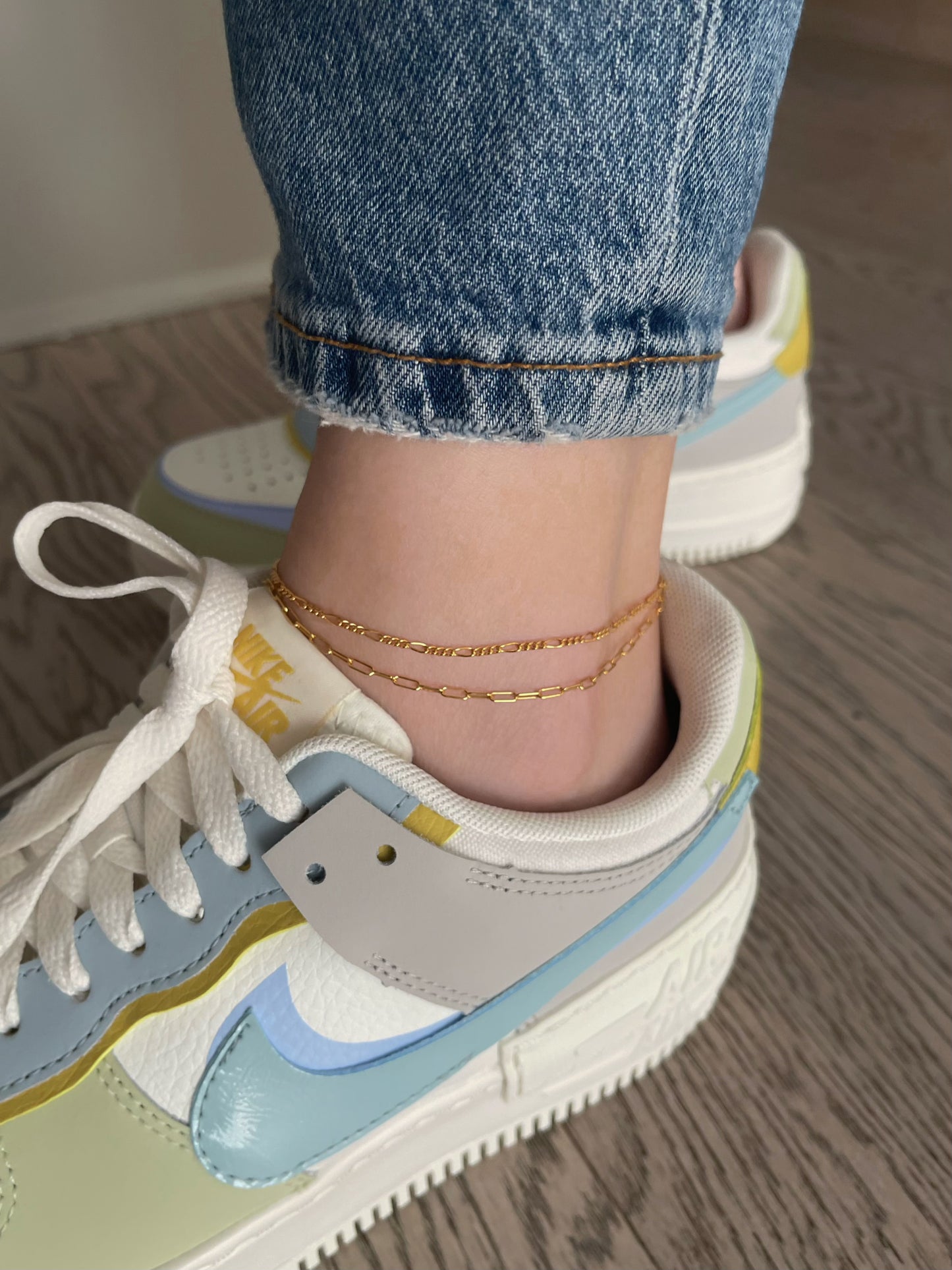 Dainty gold-filled chain anklets (7 Styles)