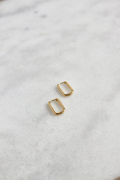 Mireya square hoop earrings