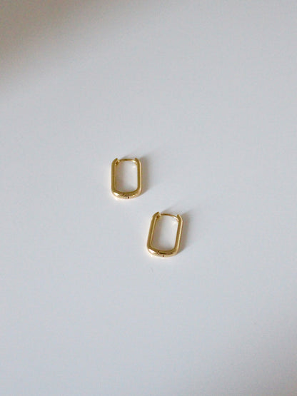 Mireya square hoop earrings