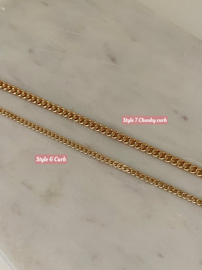 Dainty gold-filled chain anklets (7 Styles)