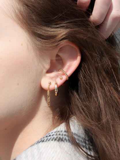 Minimal chain stud earrings