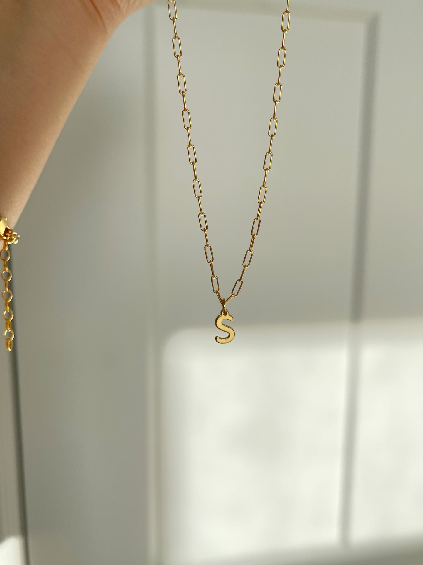 Initial letter necklace