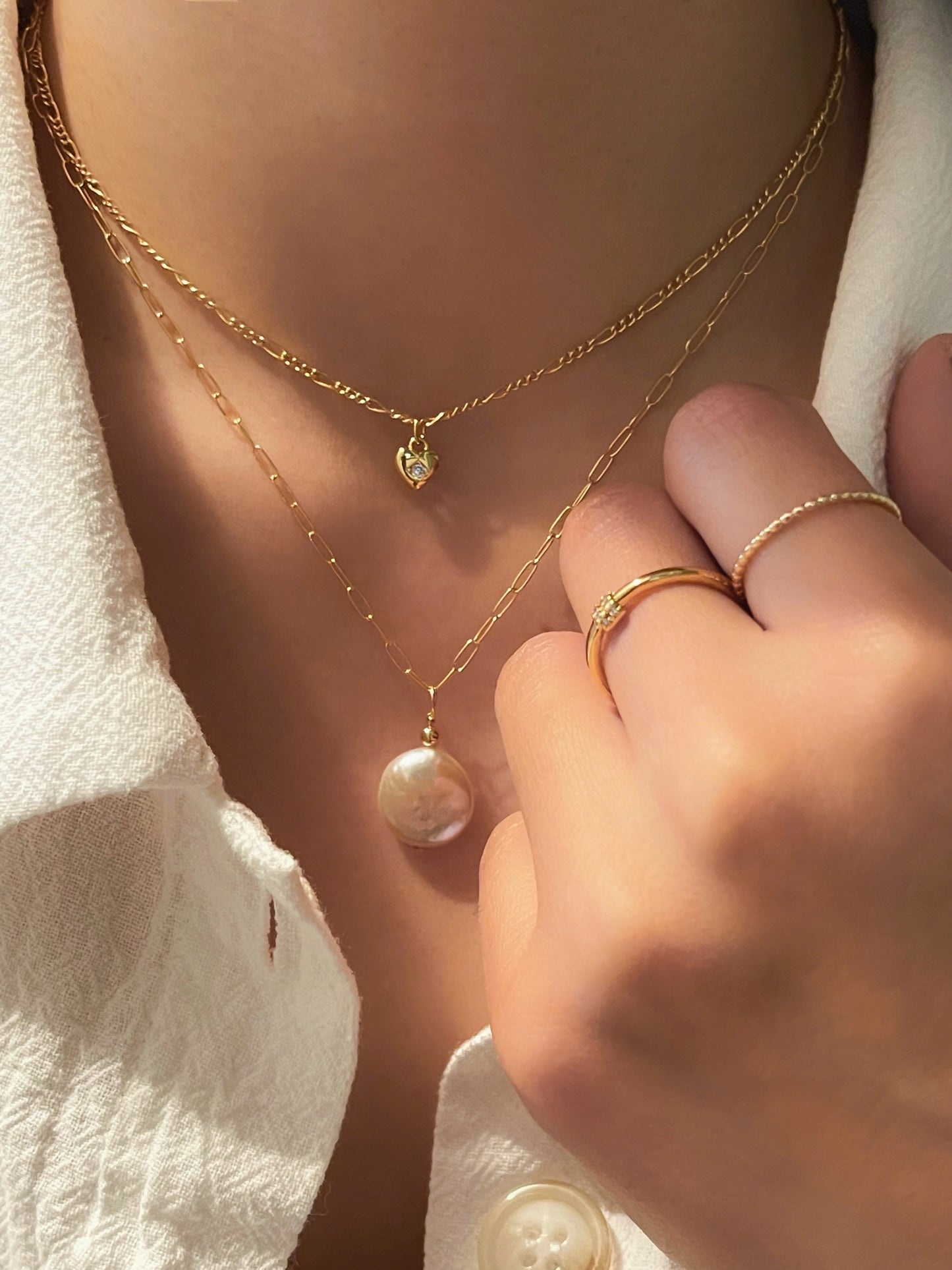 ILOVEU gold heart necklace