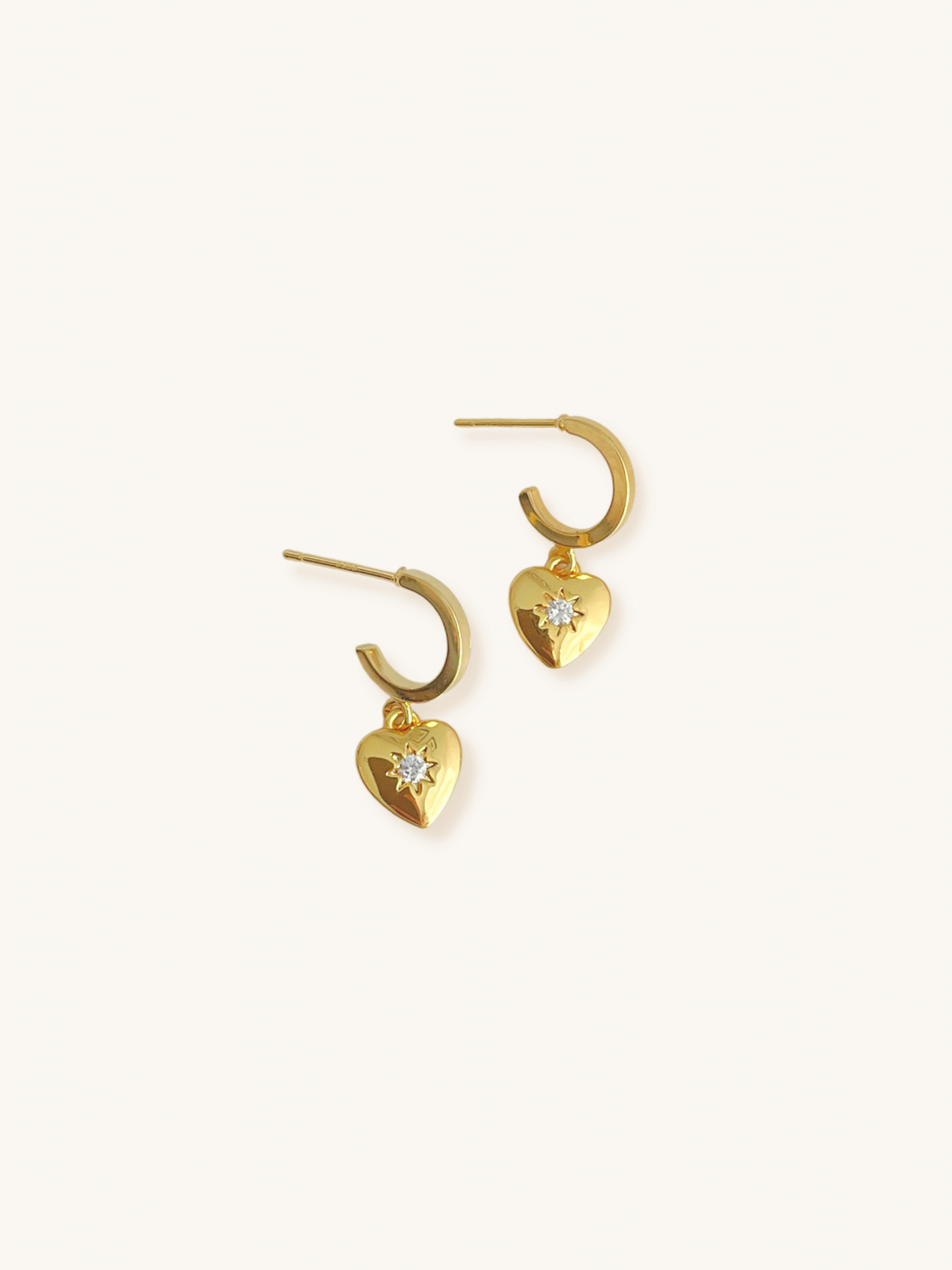 Gold-filled heart earrings